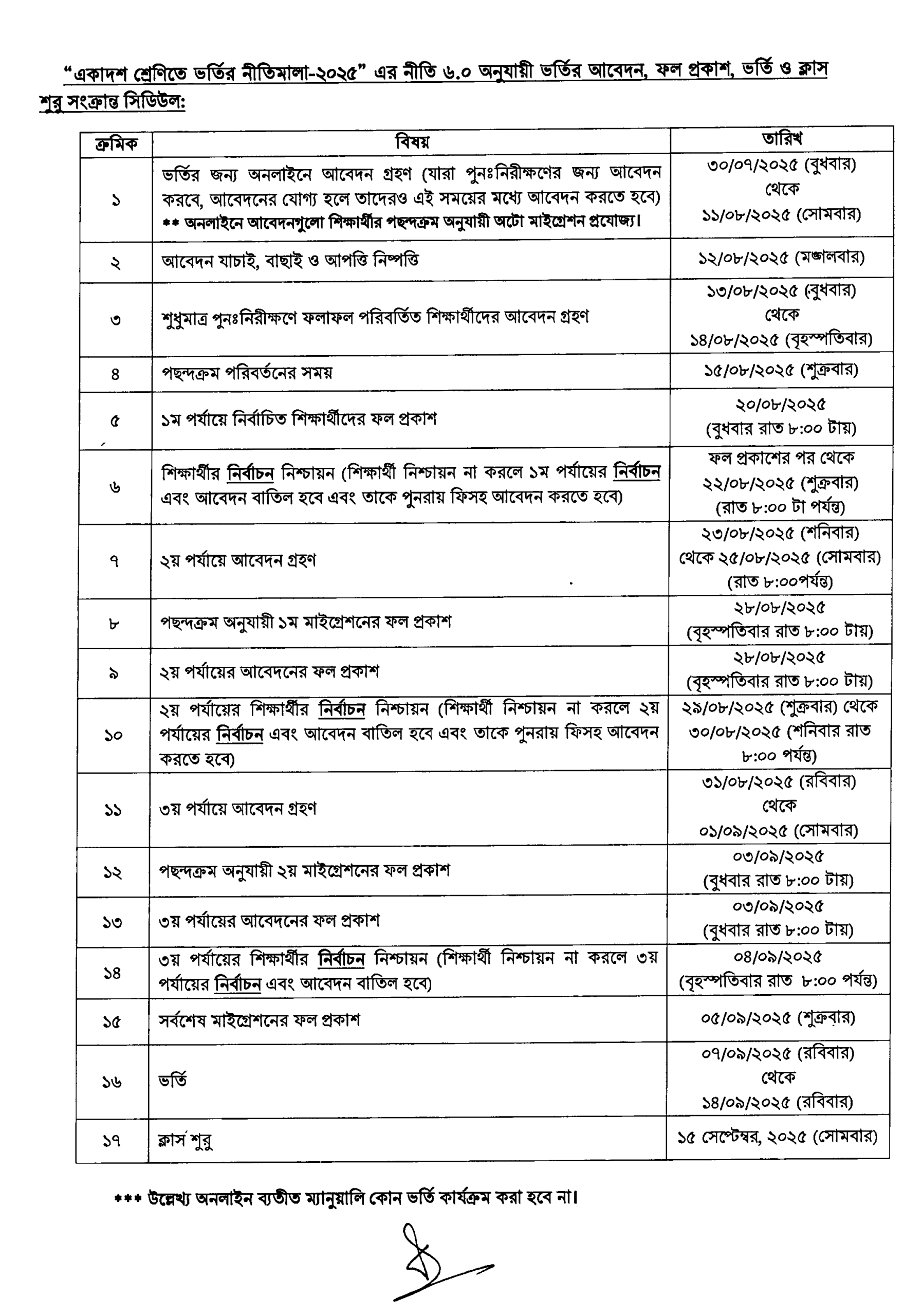 college admission 2025 apply date